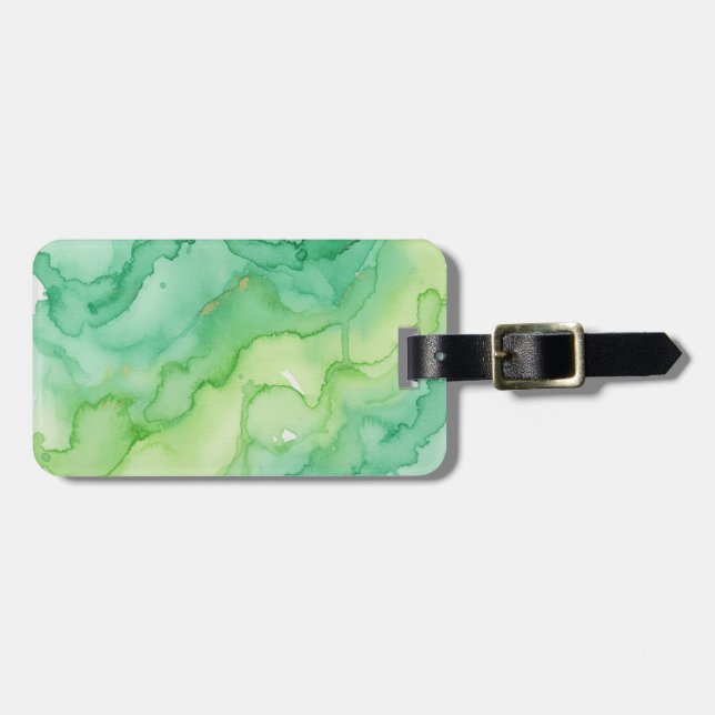 Artsy Abstract Watercolor Bagagebricka (Horisontell Framsida)