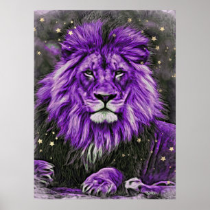 *~* Artsy Abstrakt Bold Celestial LEJON AP23 Viole Poster