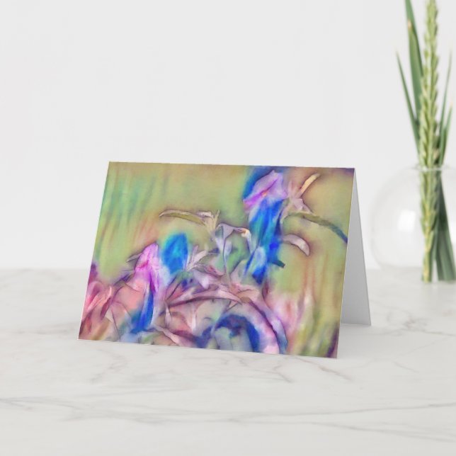 Artsy Abstrakt Flowers Art Note Card Kort (Framsida)