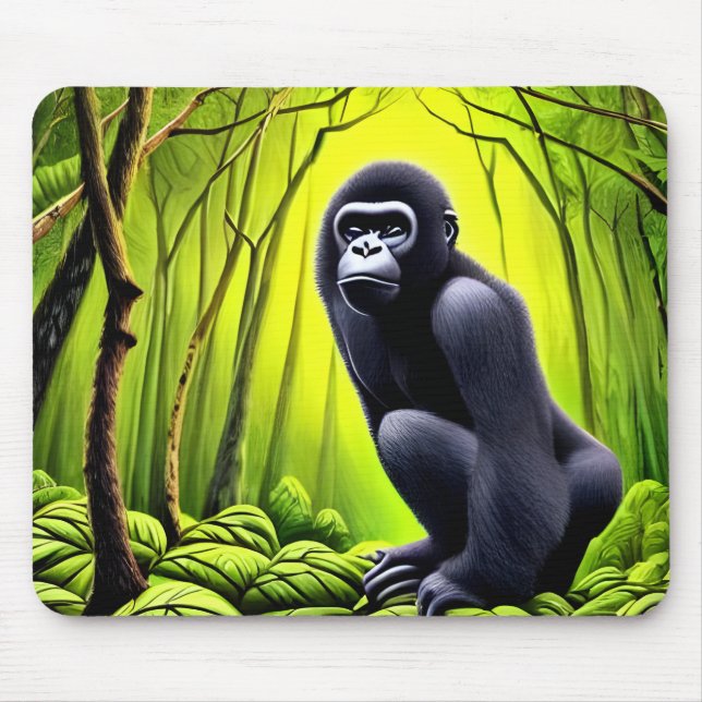 Artsy Abstrakt Jungle Gorilla Musmatta (Framsidan)