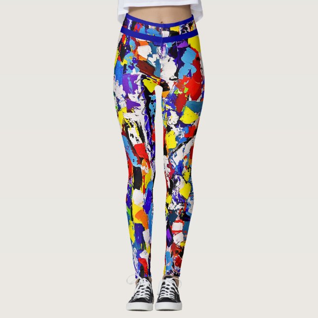 Artsy Abstrakt Leggings (Framsida)