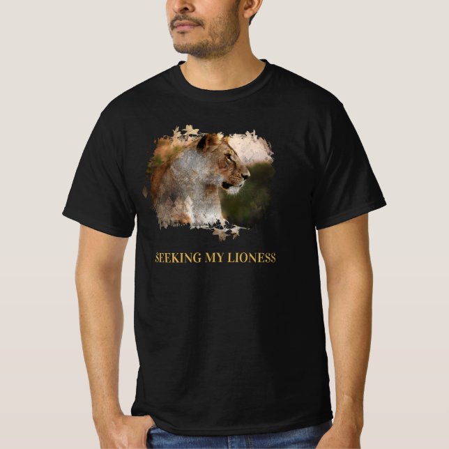 *~* Artsy AP23 konstnärlig målningsLIONESS T Shirt (Framsida)