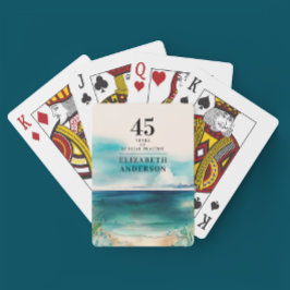 Artsy-årsdagen Namn och datumbitarnas vattenfärg Casinokort