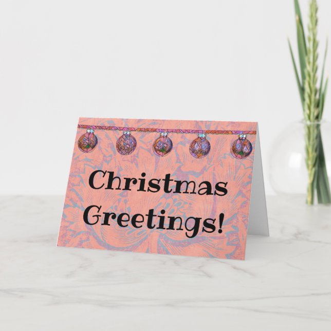 Artsy Art Deco-julhälsningskort Kort (Framsida)