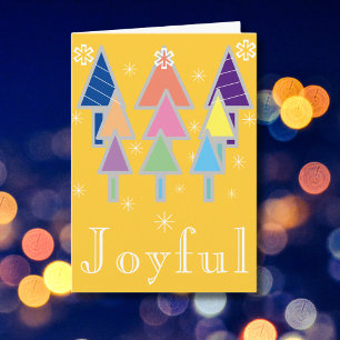 Artsy Art-skript Cute Colorful jul-Helgdag Kort