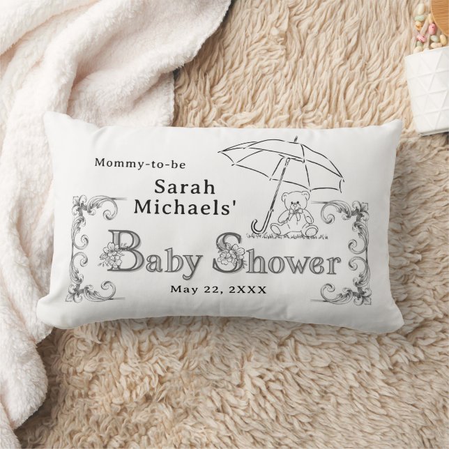 Artsy Baby Shower Mamma to be Lumbarkudde (Filt)