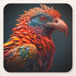 Artsy Bird Underlägg Papper Kvadrat