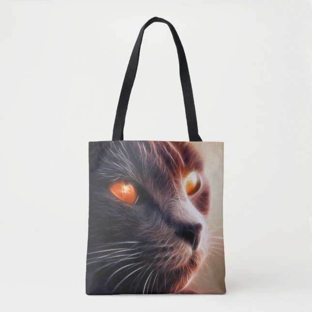 Artsy Black Cat Tygkasse (Framsida)