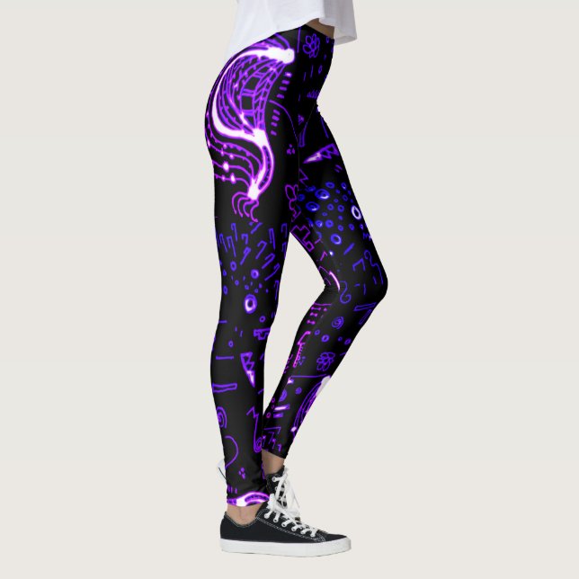 Artsy Black Lila Leggings (Höger)