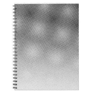 Artsy Black och White Moiré Mönster Anteckningsbok
