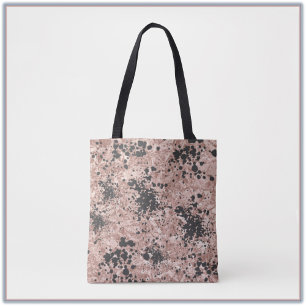 Artsy Black Paint Splatter Lila Beige Design Tygkasse