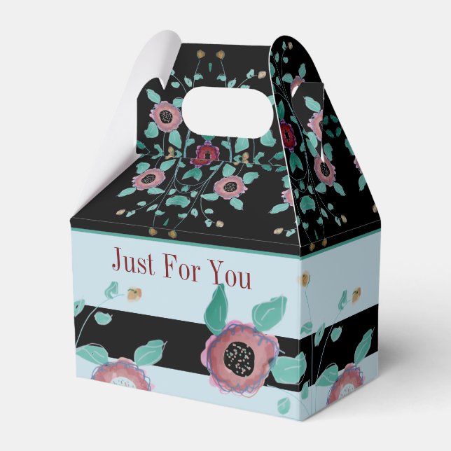 Artsy Blommigt Designad Presentaskar (Framsidan Sidan)