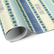 Artsy-Blommönstret i blått