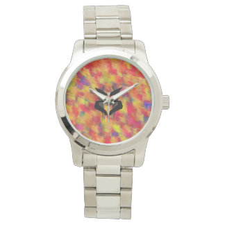 Artsy Blue Psychiatrist Rorschach Blot Armbandsur