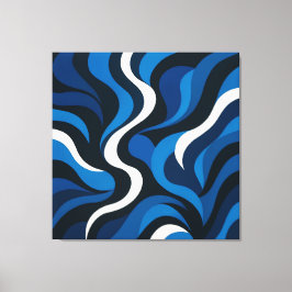 Artsy Blue Wall Decor Canvastryck