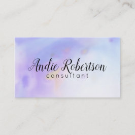 Artsy Blue Watercolor Visitkort