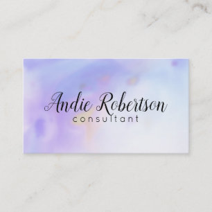 Artsy Blue Watercolor Visitkort