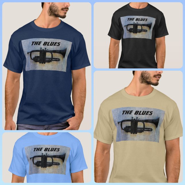 Artsy Blues Trumpet T Shirt (Skapare uppladdad)