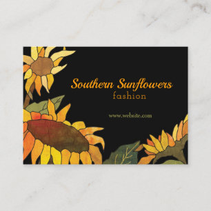 Artsy Bold Hip Sunblommor Visitkort