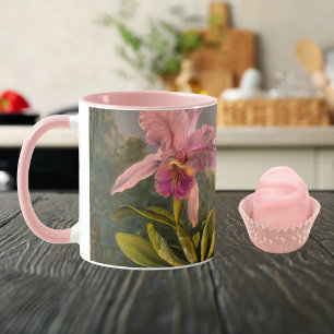 Artsy Brazilian Cattelya Orchid och 3 Hummingbird Mugg