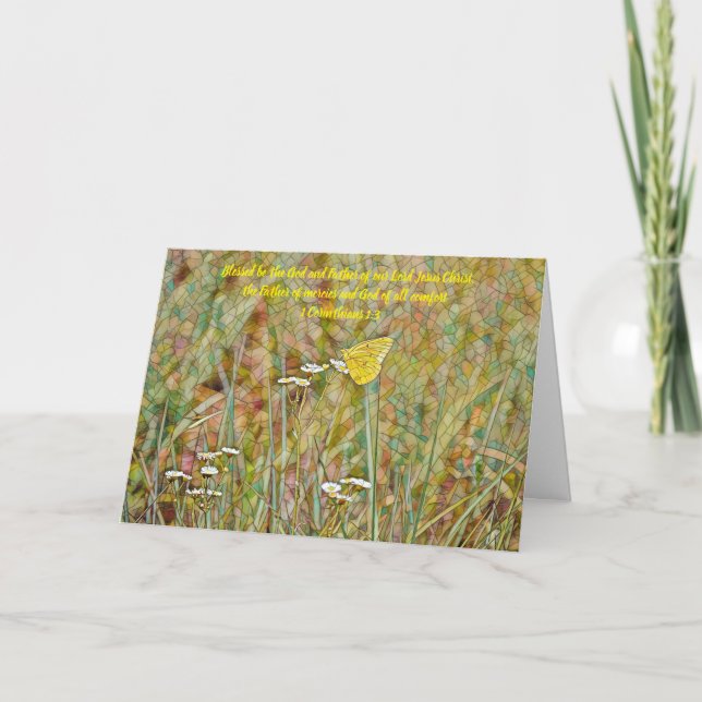Artsy Butterfly Thouwents eller Sympathy Note Card Kort (Framsida)