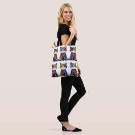 Artsy Cat Lover Tote Tygkasse