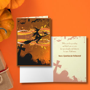 Artsy, Coola, Silhouette Halloween-kort Kort