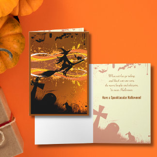 Artsy, Coola, Silhouette Halloween-kort Kort