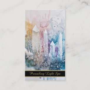 *~* Artsy Crystals AP90 Guld Rainbow QR Drip Visitkort