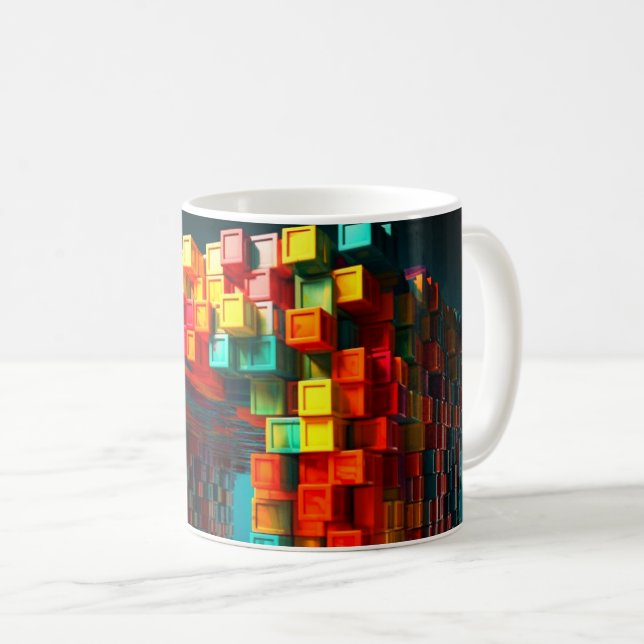 Artsy Cubes Kaffemugg (Framsida höger)