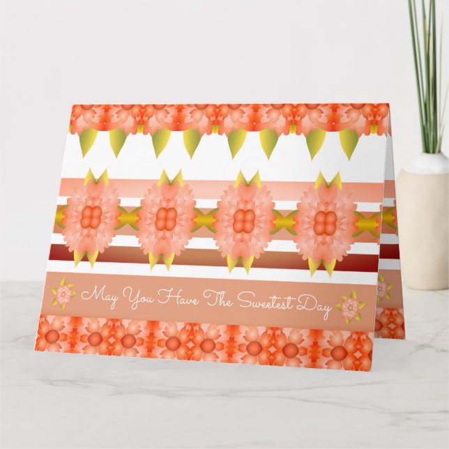 Artsy Design in Peach Kort (Framsida)