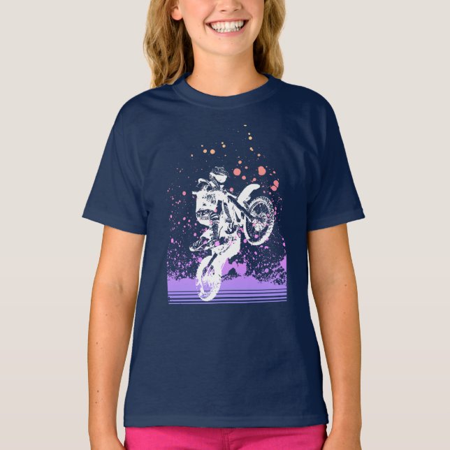 Artsy Dirt Bike T Shirt (Framsida)