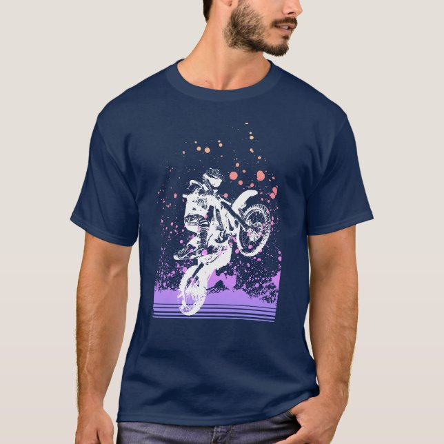 Artsy Dirt Bike T Shirt (Framsida)