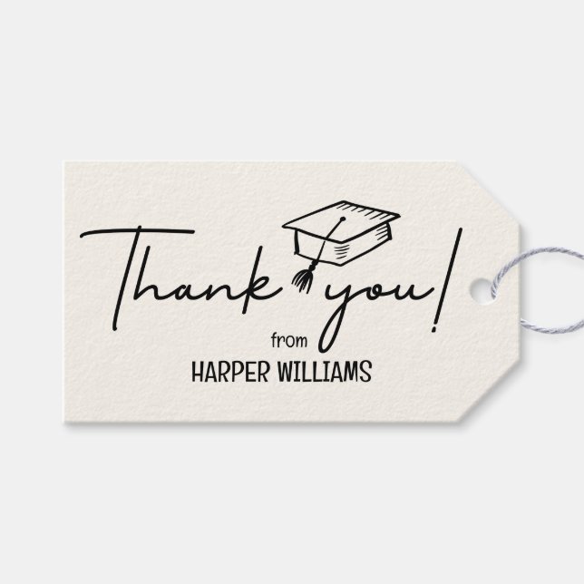 Artsy Doodles Editable Färg Studenten Favor Presentetikett (Framsidan (Horisontell))