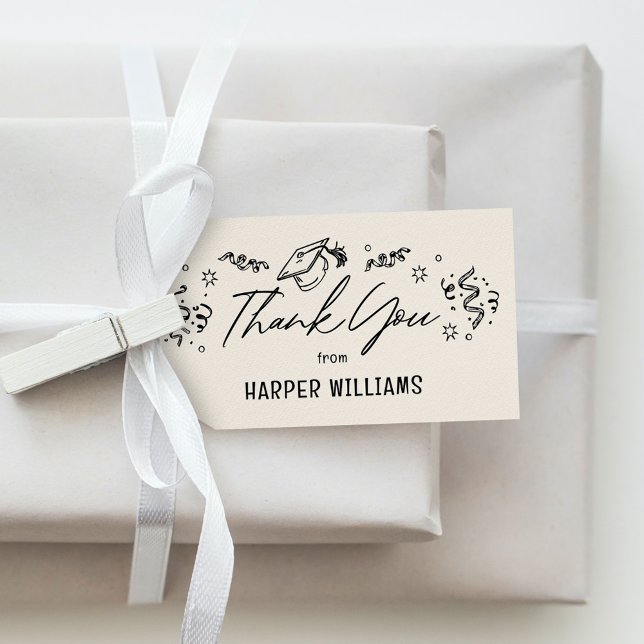 Artsy Doodles Editable Färg Studenten-favorittagg Presentetikett (Skapare uppladdad)