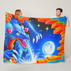Artsy Dragon Fleecefilt