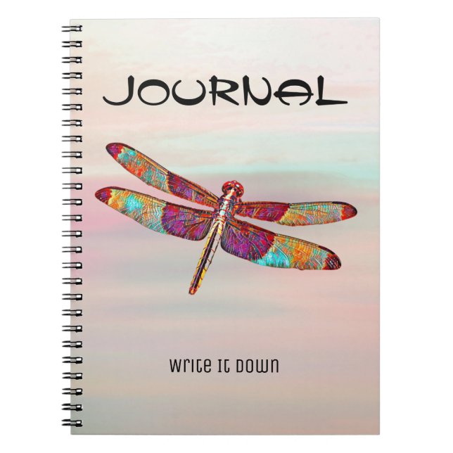 Artsy Dragonfly Journal bärbar dator Anteckningsbok (Framsidan)