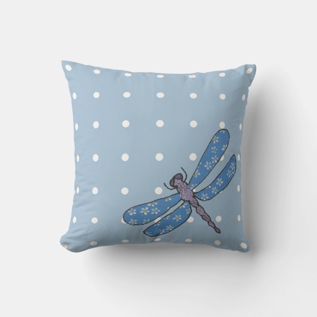 Artsy Dragonfly Pillow Kudde (Framsida)