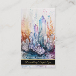 *~* Artsy Drip Crystals AP90 Guld QR Rainbow Visitkort