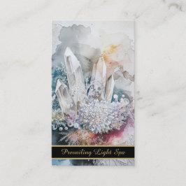 *~* Artsy Drip Crystals AP90 Guld Rainbow QR Visitkort