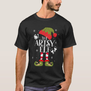 Artsy Elf Family Matching Pajama jul Gift Ar T Shirt