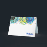 ARTSY FARTSY Bar Bat Mitzvah Thank You Card Tack Kort<br><div class="desc">All my designs are ONE-OF-A-KIND original pieces of artwork designed by me! You can only find them here! Most are created using Adobe Illustrator or Adobe Photoshop. Others are unique hand painted items in watercolor, gouache, and Indian Inks. All background colors, fonts and text can changed to match your desire....</div>