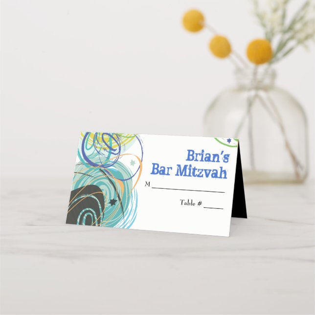 ARTSY FARTSY Bat mitzvah Seattle Escort Placeringskort (Framsida)