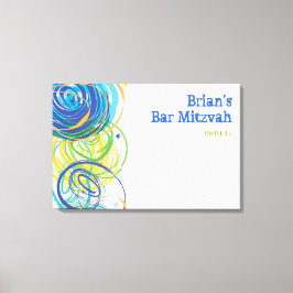 ARTSY FARTSY Pub Bat mitzvah Sign-In Board Canvastryck