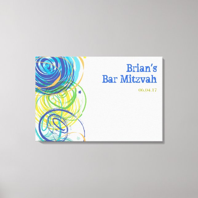 ARTSY FARTSY Pub Bat mitzvah Sign-In Board Canvastryck (Framsida)