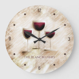 Artsy fartsy red vin glass trio gourmet köks stor klocka