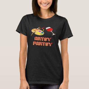 Artsy Fartsy Shirt Funny Vin Glass Paint Palette T