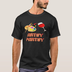 Artsy Fartsy Shirt Funny Vin Glass Paint Palette T