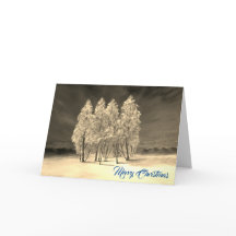 Artsy Fir Träd Blue jul Original Paint