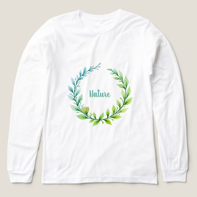 Artsy Floral Garland T Shirt (Design framsida)